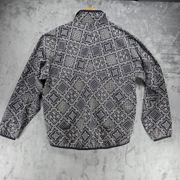 Reyn Spooner Lahaina Jacket Medium Black Bandana Print Lightweight Pullover - Picture 2 of 8